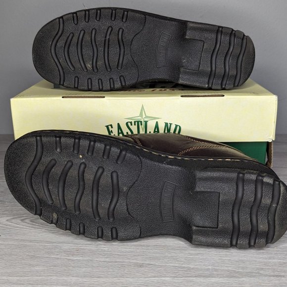 Eastland Syracuse Chunky Y2K Brown Leather Loafers Lug Sole Size 8 1/2M - Picture 9 of 9